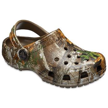 Crocs Classic Realtree Edge Clog Hnede - Detske Dreváky